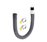 Washing Machine Drain - 20cm 3 Way Tee Connector | ABS Floor Hose Splitter Adapter Kit With Anti Backflow Valve, Self Tightening Clamps For Dishwasher Air Conditioner Pipe Home Extension