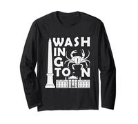Washington Columbia Souvenir Men Capitol Monument Washington Maglia a Manica