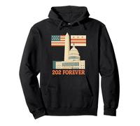 Washington D.C. 202 Forever- Monumento e Campidoglio degli Stati Uniti Felpa con Cappuccio
