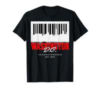 Washington D.C. Codice a barre Skyline Capital Graffiti Streetwear Maglietta