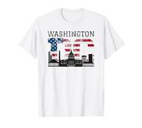 Washington DC Capitol Hill USA Flag Souvenir Camicia Maglietta