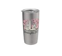 Washington DC Cherry Blossom Souvenir Luoghi di interesse Viaggio Bicchiere termico in acciaio inox doppia parete