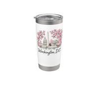Washington DC Cherry Blossom Souvenir Luoghi di interesse Viaggio Bicchiere termico in acciaio inox doppia parete