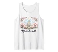 Washington DC Cherry Blossoms Landmark Art Souvenir Viaggio Canotta
