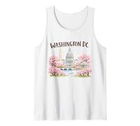 Washington DC Cherry Blossoms Landmark Art Souvenir Viaggio Canotta