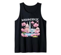 Washington DC Cherry Blossoms Landmark Art Souvenir Viaggio Canotta