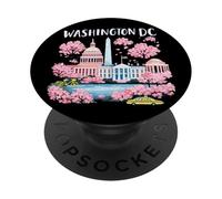 Washington DC Cherry Blossoms Landmark Art Souvenir Viaggio PopSockets PopGrip Adesivo