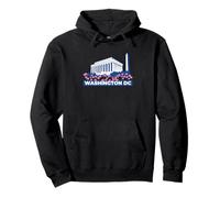Washington DC Lincoln Memorial Cherry Blossoms Monumenti Felpa con Cappuccio