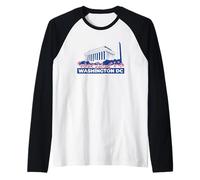 Washington DC Lincoln Memorial Cherry Blossoms Monumenti Maglia con Maniche Raglan