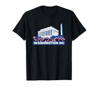 Washington DC Lincoln Memorial Cherry Blossoms Monumenti Maglietta