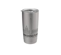 Washington DC Lincoln Memorial, Stati Uniti, Arte del Campidoglio storico Bicchiere termico in acciaio inox doppia parete
