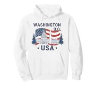 Washington DC Skyline Patriottica Americans Pride Souvenir Felpa con Cappuccio