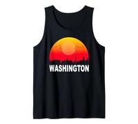 Washington DC Vintage Sunset Retro City State USA Canotta