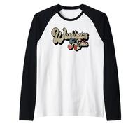 Washington Heights Bandiera Dominicana New York Vintage Maglia con Maniche Raglan