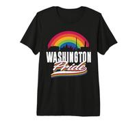 Washington LGBT Lesbian Gay Bisexual Rainbow LGBTQ Pride Maglietta Premium