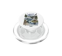 Washington State Acquerello Paesaggio Natura Viaggi Design PopSockets PopGrip per MagSafe