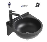 Washroom Vanity Sink - Semi-Circular Washing Basin, Wall Mount Washbasin for Hygiene, Premium Quality Basin, Long-Lasting Fixture with Space-Saving Design, Modern-Style Bowl for Washing & Grooming