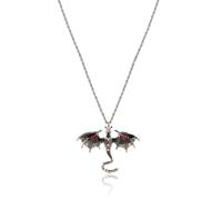 Wasise Collana con drago - gioiello gotico, Fourth Wing merchandise, gioielli gotici con ciondolo a forma di drago fantasy, ciondolo a forma di drago cinese, regali con draghi per donne, collana unica
