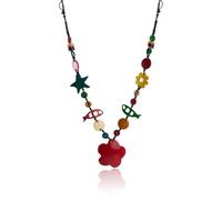 Wasise Collane grosse da donna, collana di perline da donna, collane bohémien, catena da collo colorata da donna, catena lunga con perline, collana vintage, collana multicolore, ciondolo lungo