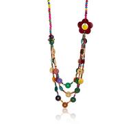 Wasise Collane grosse da donna, collana di perline da donna, collane bohémien, catena da collo colorata da donna, catena lunga con perline, collana vintage, collana multicolore, ciondolo lungo