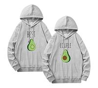 WASJMCSS Coppia Felpa con Cappuccio King Queen Hoodie,Felpe con Cappuccio per San Valentino Regali per Fidanzato Fidanzata,1 Pièce,COUPLE2-Grey-M