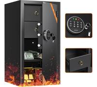 WASJOYE 103L Grande Cassaforte con Cassetto-Cassetta di Sicurezza Domestica con Chiave Digitale della Tastiera, Casseforti da Armadio per l'Ufficio Domestico Hotel Business Document, Money, Passaporto