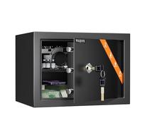 WASJOYE Cassaforte con Chiave, Casseforti da Armadio 2 Chiaves-25×35×25 cm | Cassetta di Sicurezza da Pavimento, Casa/Ufficio Casseforti da Armadio per Soldi Telefono Medicina Passaporto