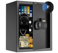 WASJOYE Cassaforte da Armadio o Muro, Cassetta di Sicurezza con Tastierino Numerico e Chiav, Digitale Casseforti Personale per Casa, Ufficio, Hotel, Soldi, Documenti, Gioielli, 43L(42 * 35 * 33cm)