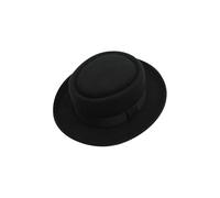 Waslary Cappello di Halloween per adulti Walter White, accessorio per costume da bowler nero, con tesa corta e parte superiore piatta