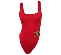Waslary Pamela Anderson - Costume da bagno intero da donna, con scollo a U, colore rosso, Colore: rosso, L