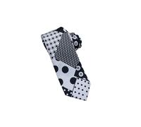 Waslary Stanley Cosplay Cravatta Uomo Bianco e Nero Abbellito Classico Cravatta Film Costume Accessori, Nero , Taglia unica