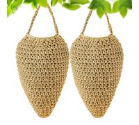 Wasp Nest Decoration, Cotton Hangable Nest, Suspending Hornet House with Authentic Hook, Garden Yard Backyard Ornament, Courtyard Park Outdoor Hanging Tool for Beach, House Tree Eaves