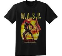Wasp W.A.S.P. The Last Command Tour Cotton T-Shirt Unisex Mens Fashion Shirt Cotton Tee Shirts Short Sleeve Black Size S