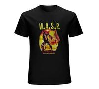 Wasp W.A.S.P. The Last Command Tour Cotton T-Shirt Unisex Mens Fashion Shirt Cotton Tee Shirts Short Sleeve Black XL