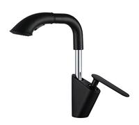 Wasserhahn mit ausziehbarem Spray Messing drehbarer Multifunktionsarm für heißes und kaltes Wasser verchromt Ideal für Moderne Küchen einfacher Einbau.