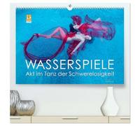 Wasserspiele - Akt im Tanz der Schwerelosigkeit (hochwertiger Premium Wandkalender 2026 DIN A2 quer), Kunstdruck in Hochglanz: Tanz im Wasser, kunstvolle Aktfotografie