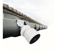 Wasserstein Supporto per grondaia resistente alle intemperie compatibile con Google Nest Cam (batteria) (bianco) - Montaggio flessibile per Nest Cam