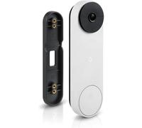 Wasserstein Supporto senza trapano compatibile con Google Nest Doorbell (batteria) - Evita di forare e proteggere le pareti