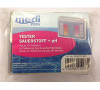 wassertester, Mini Tester, tester ossigeno PH con 40 Compresse, Medipool