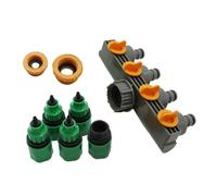 Wasserverteiler - 4-Wege-Gartenventil-Controller-Shunt - Gartenschlauchadapter mit Absperrventilen, PP-Bewässerungsgelenkverbinder für Zuhause