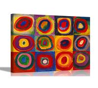 Wassily Kandinsky - Quadri di studio a colori con cerchi concentrici su tela, 101 x 76 cm