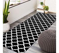 Wassly Tappeto Passatoia Cucina Antiscivolo Nero Bianco, Tappetino da Cucina Lavabile 3D Tappeti Runner per Soggiorno Camera da Letto Poliestere Tappeto Corridoio (Color : A, Size : 50x200cm)