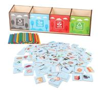 Waste Sorting Game, Early Education Toy, Multifunctional Interactive Set, Hands-On Learning Activity, 12.2x9.45x1.77 inches, Engaging Kids Play for Environmental Awareness, Fun