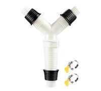 Waste Splitter - Y Splitter Pipes | Anti Backflow Drain Hose Tee Fitting, Leak Proof Appliance Drain Tight Fit Converter For Air Conditioner Tight Space Bathroom Homeowners Technicians