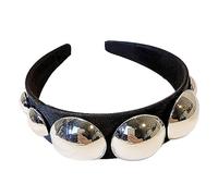 WASTEBIN Cerchietto per capelli con riflessi speculari metallizzati per donna, accessorio decorativo per lo shopping, A