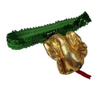 WASTEBIN Cerchietto per capelli dorato egiziano a forma di serpente, per cosplay, regina d'Egitto