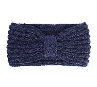 WASTEBIN Fascia larga da donna in ciniglia lavorata a maglia, tinta unita, annodata al centro, elastica, all'uncinetto, a righe, scalda le orecchie, turbante, 12 colori, Marina Militare