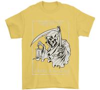 Wasted Life Grim Reaper Gothic Biker Skull Uomo T-Shirt 100% Cotone