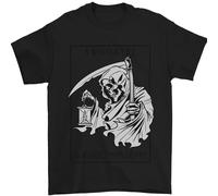 Wasted Life Grim Reaper Gothic Biker Skull Uomo T-Shirt 100% Cotone
