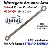 Wastegate Actuator Arm for Alfa Romeo Giulia Stelvio 2.0T Fix P0299 - Steel